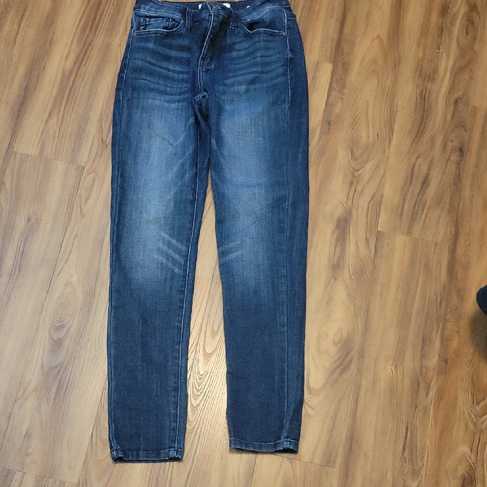 KanCan Blue Skinny Jeans with Subtle Fading